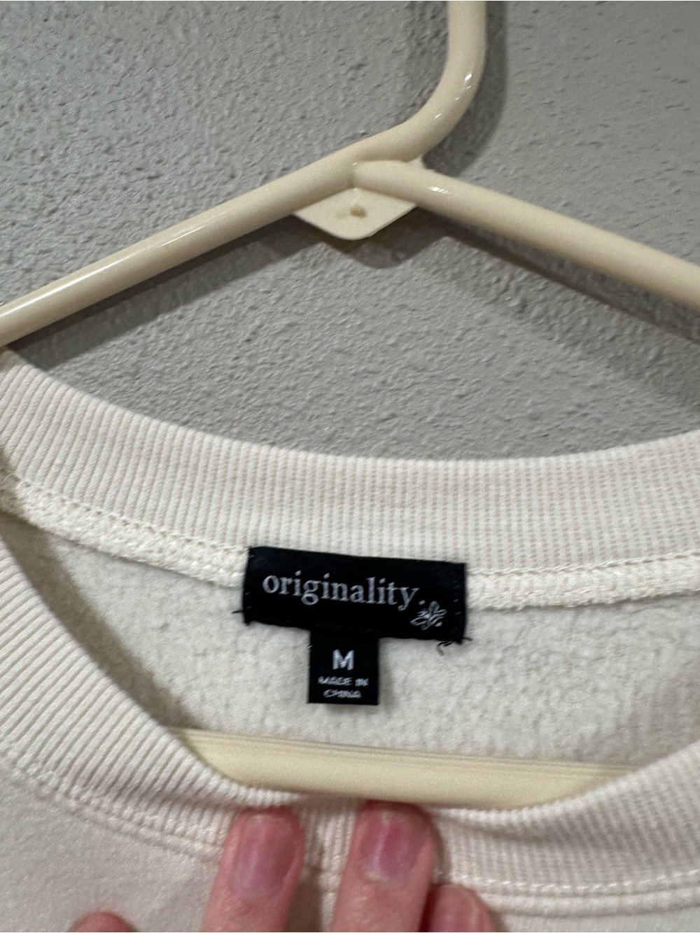 Dry Goods Cream Sweatshirt with Rhinestone 'DRY GOODS' Logo - Picture 2 of 6
